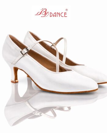 BD dance shoes 138A Style - White Satin